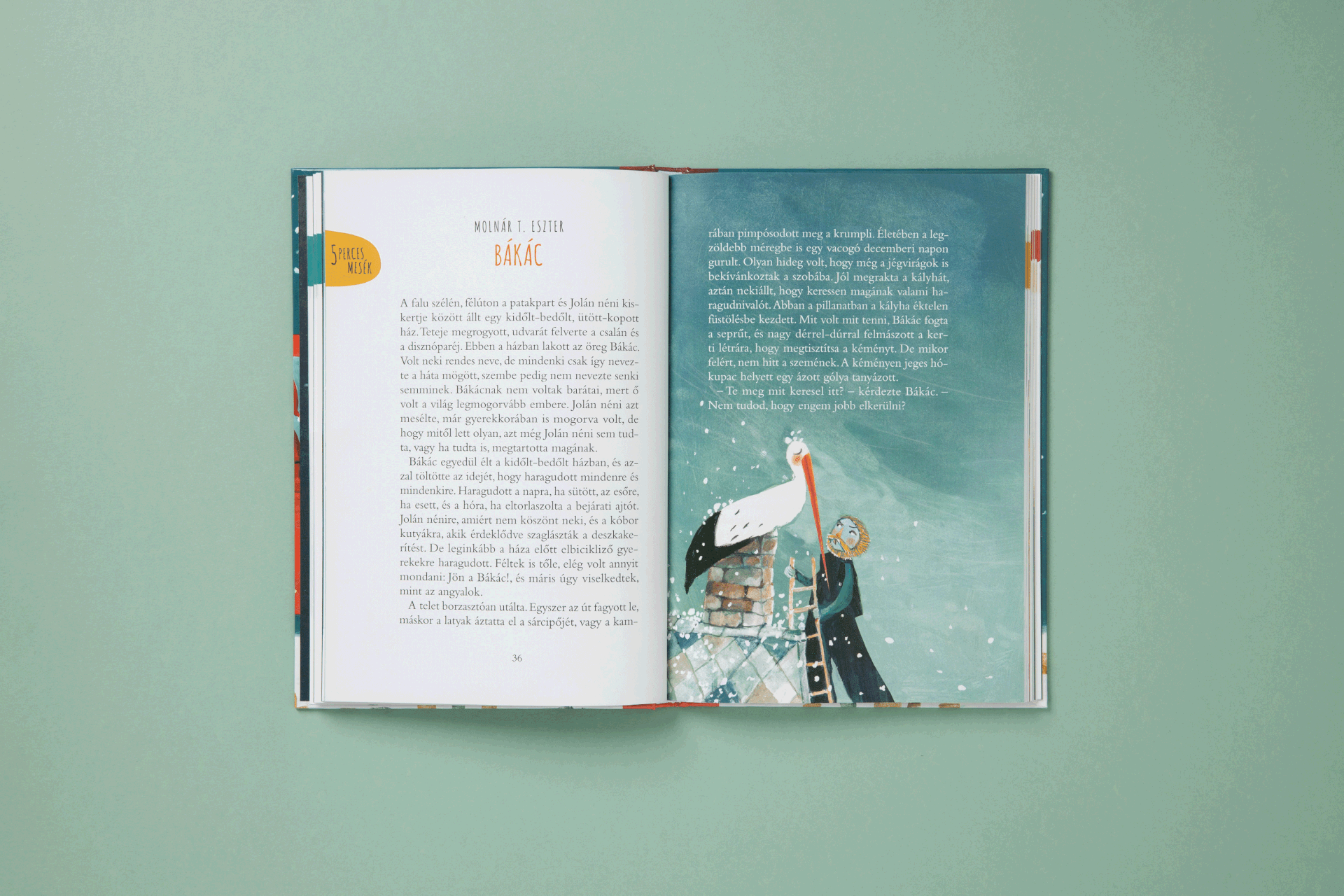 Animated book design detail